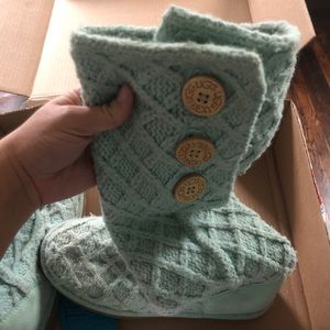Mint Green Knit Uggs